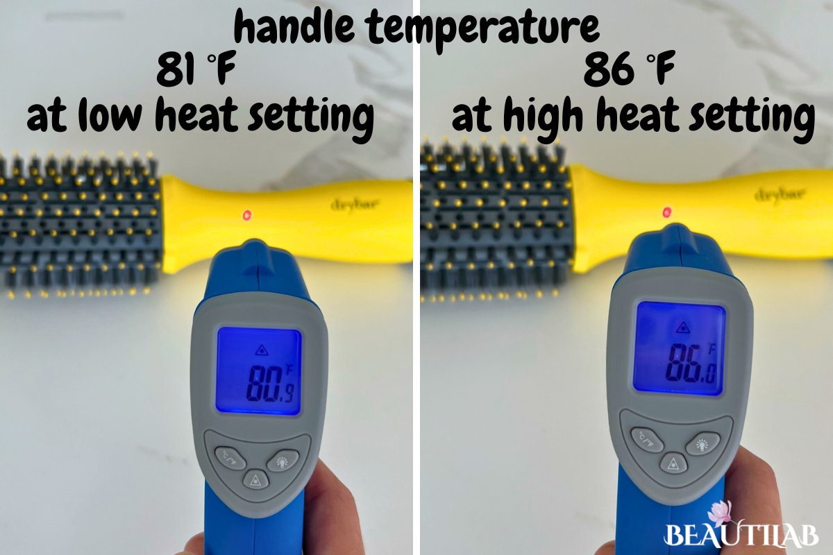 Drybar The Double Shot handle temperatures comparison
