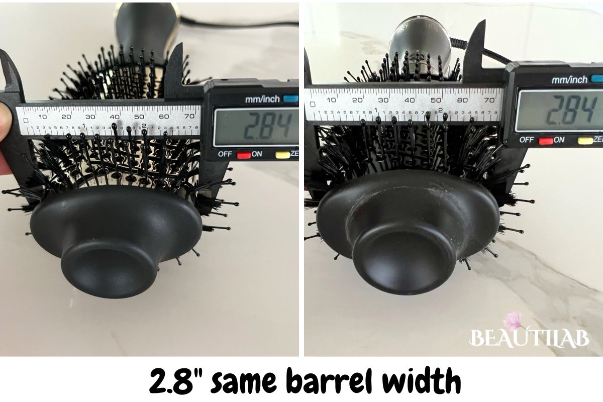 Hot Tools Black Gold vs 24k Gold One-Step Volumizer barrel comparison