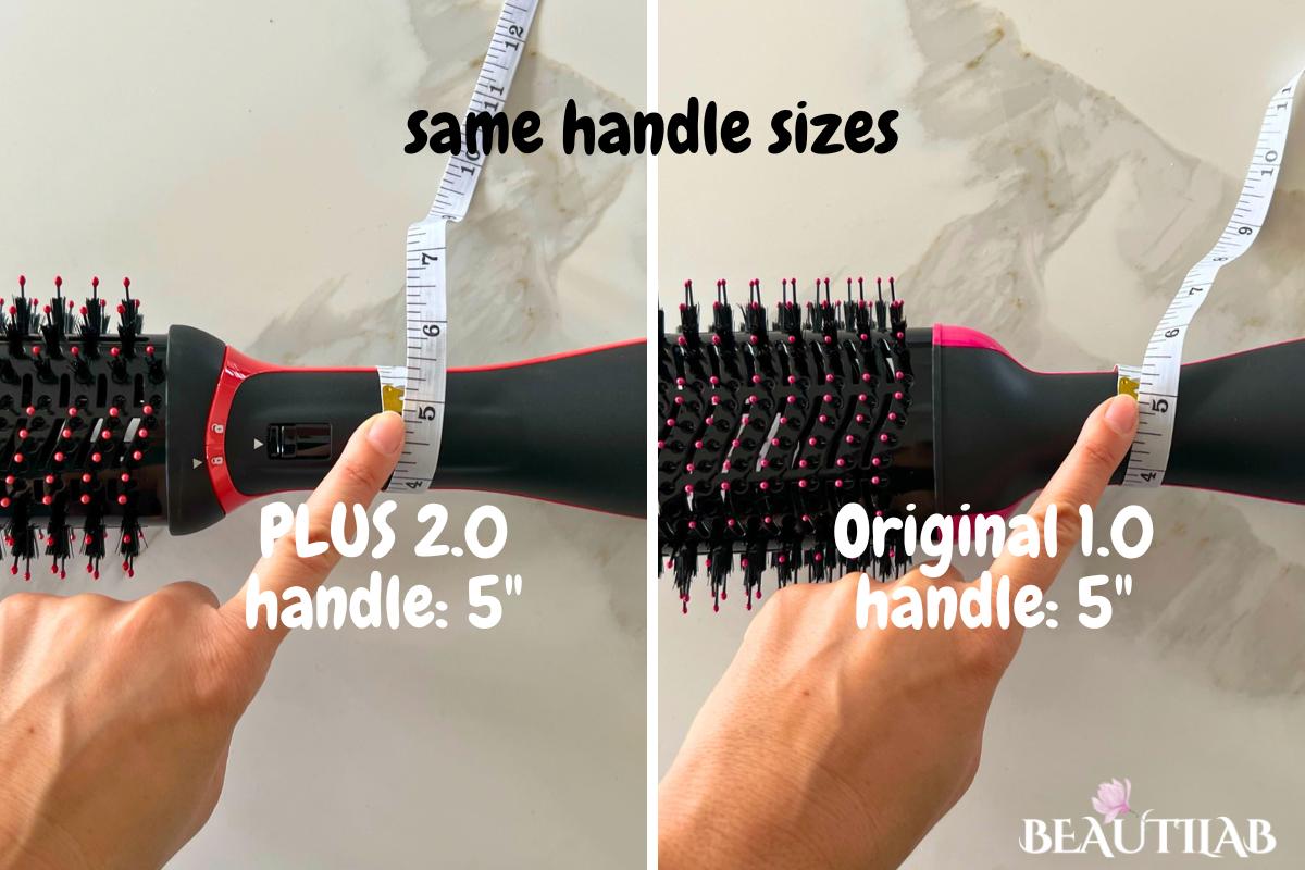 Revlon One-Step Volumizer PLUS 2.0 vs 1.0 Original handle size