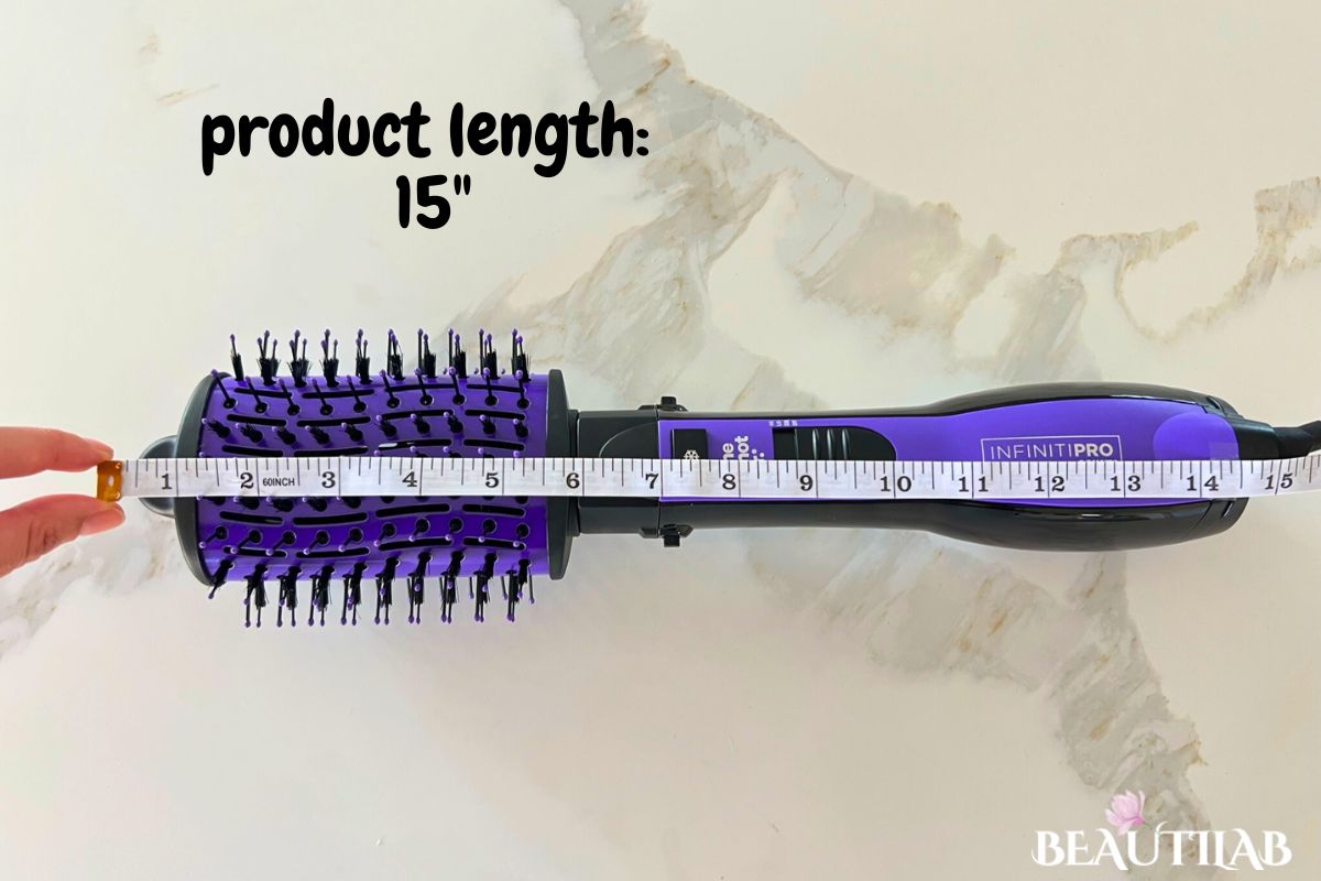 Conair The Knot Dr. All-In-One Oval Dryer Brush product length
