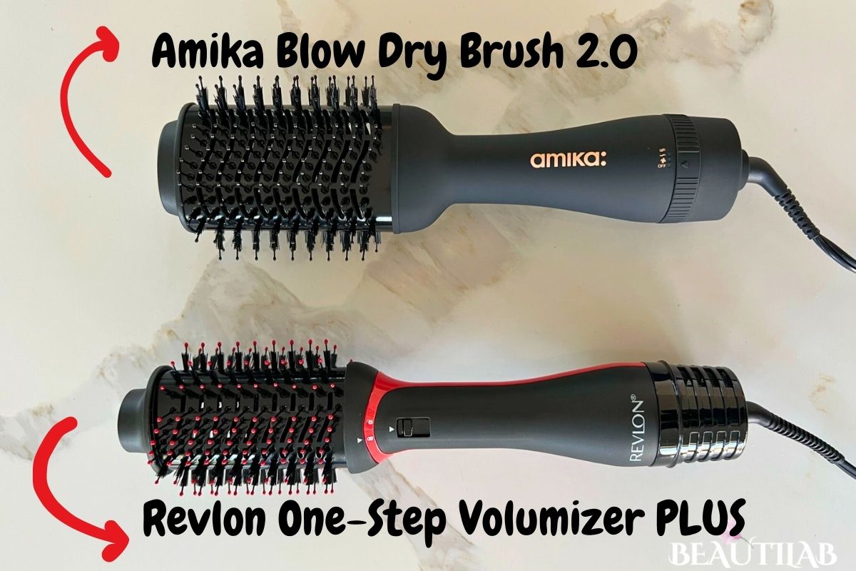 Amika Blow Dry Brush 2.0 vs Revlon One-Step Volumizer PLUS comparison featured