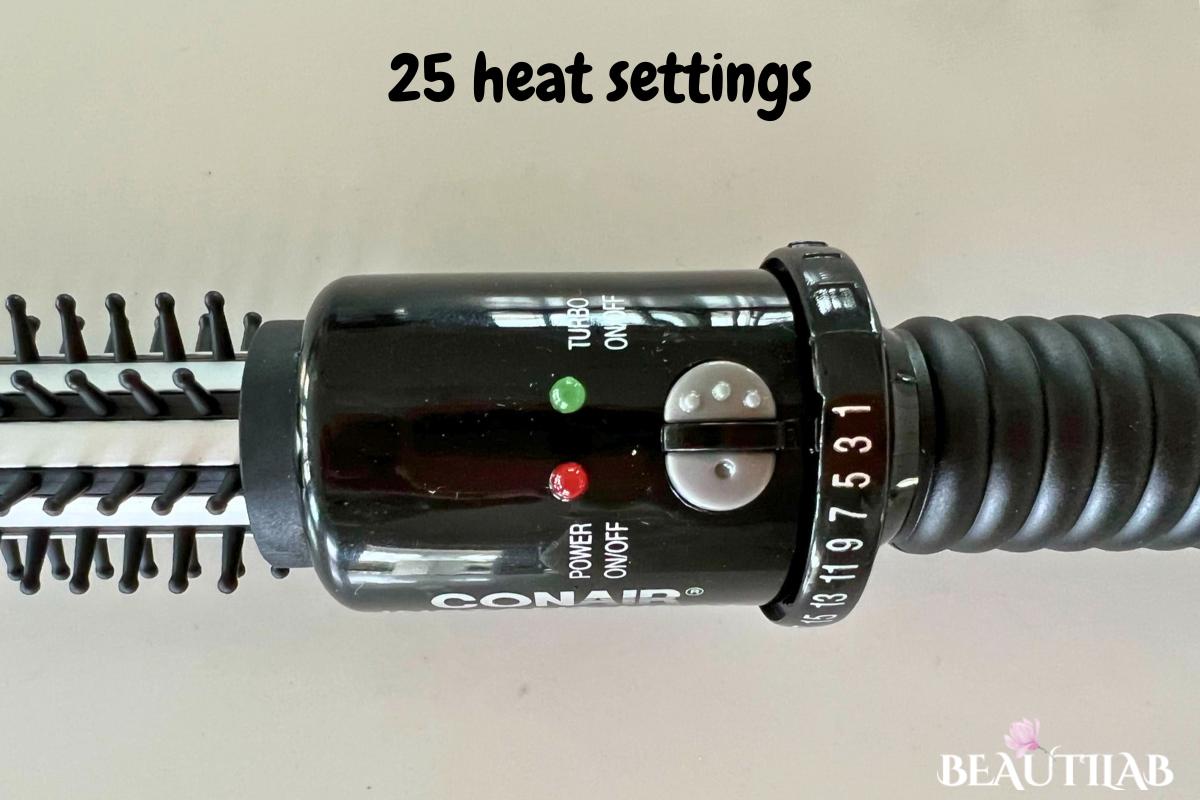 Conair Instant Heat Hot Brush heat settings