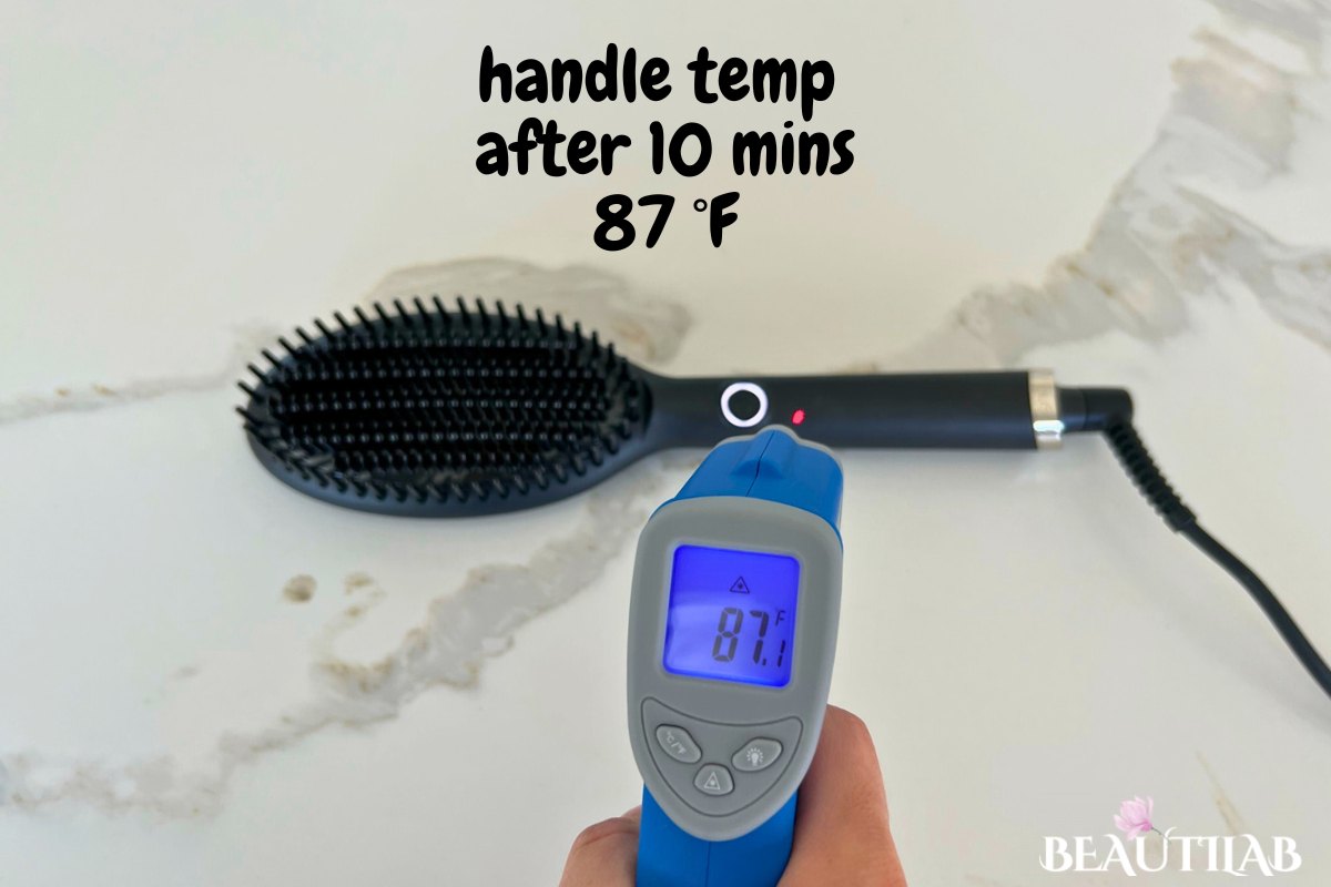 Ghd Glide Smoothing Hot Brush handle temperature