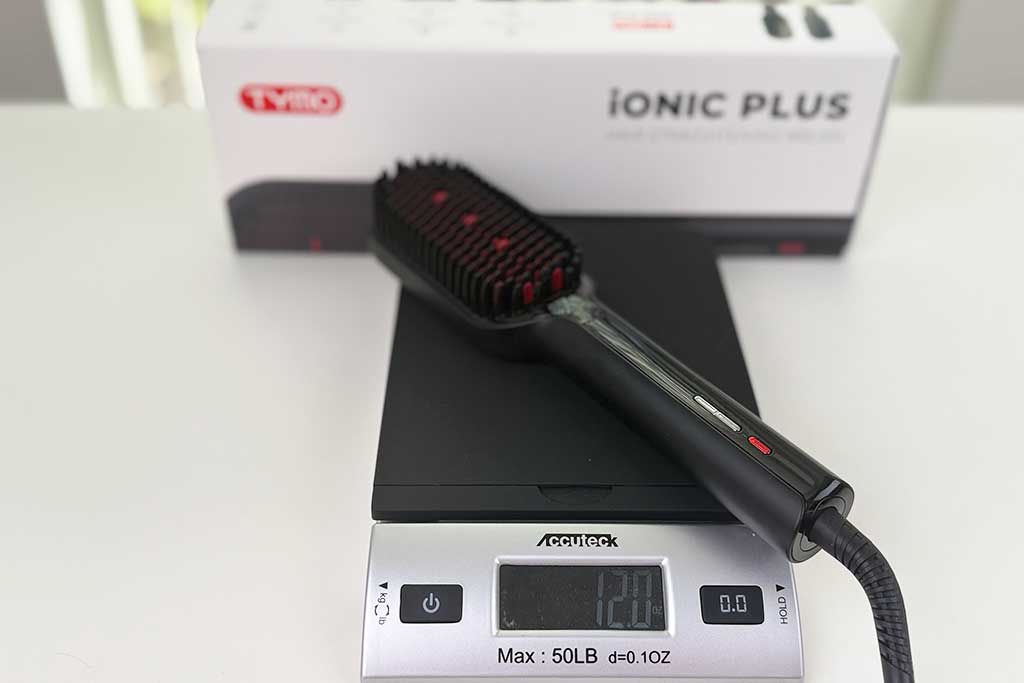TYMO-iONIC-Hair-Straightener-Brush-weight TYMO-iONIC-Hair-Straightener-Brush-weight