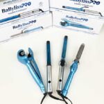 BaBylissPRO curling irons lineup reviewed at BeautiLAB Studio, showcasing different barrels, chambers, and handle styles.
